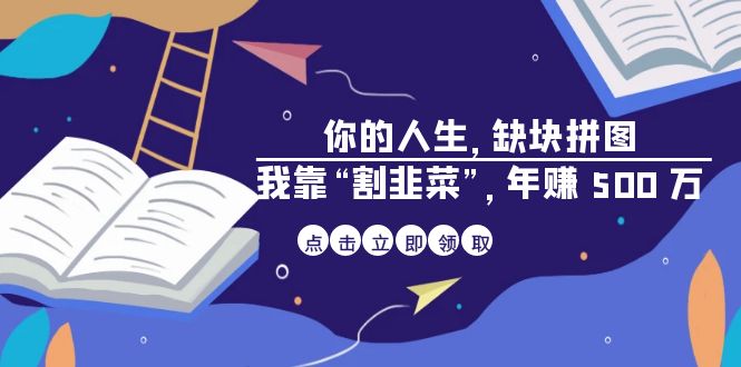 某高赞电子书《你的 人生，缺块 拼图——我靠“割韭菜”，年赚 500 万》-桐创网