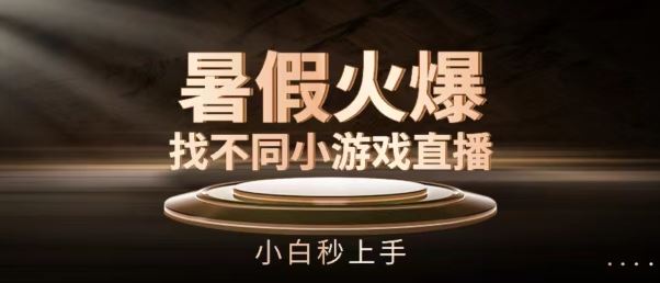 暑假火爆找不同小游戏直播间，小白秒上手【揭秘】-桐创网