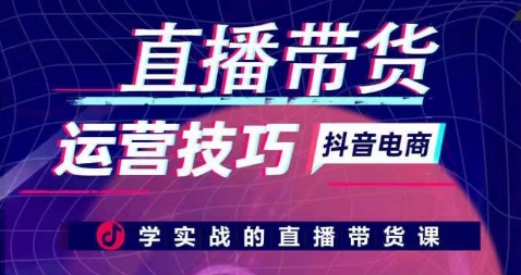 直播带货运营技巧，学实战的直播带货课-桐创网