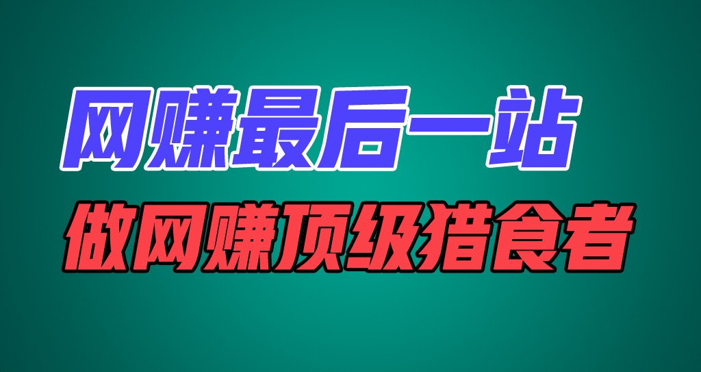 网赚最后一站，卖项目，做网赚顶级猎食者-桐创网