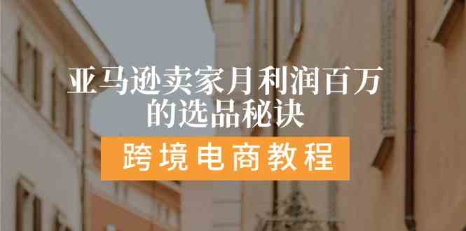 亚马逊卖家月利润百万的选品秘诀: 抓重点/高利润/大方向/大类目/选品易-桐创网