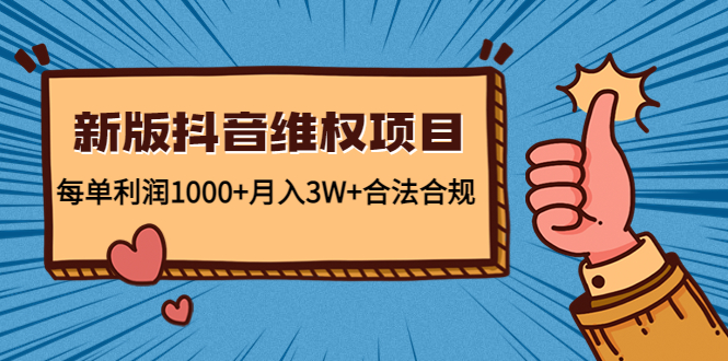 新版抖音维全项目：每单利润1000+月入3W+合法合规-桐创网