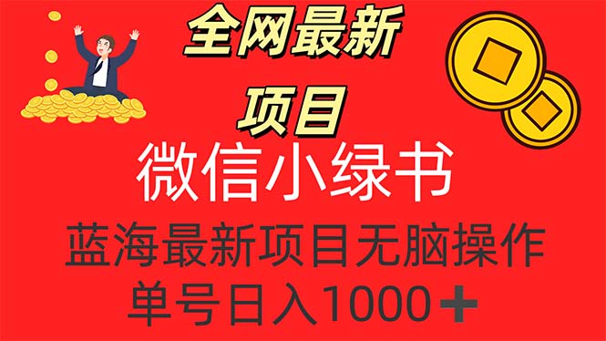 （12163期）全网最新项目，微信小绿书，做第一批吃肉的人，一天十几分钟，无脑单号…-桐创网