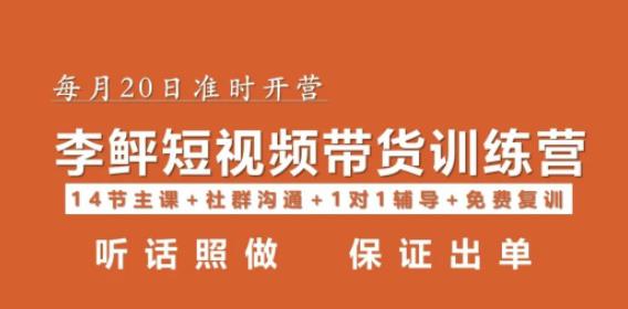 李鲆·短视频带货第16期，一部手机，碎片化时间，零基础也能做，听话照做，保证出单-桐创网