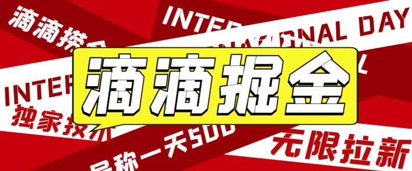 （6048期）外面卖888很火的滴滴掘金项目 号称一天收益500+【详细文字步骤+教学视频】-桐创网