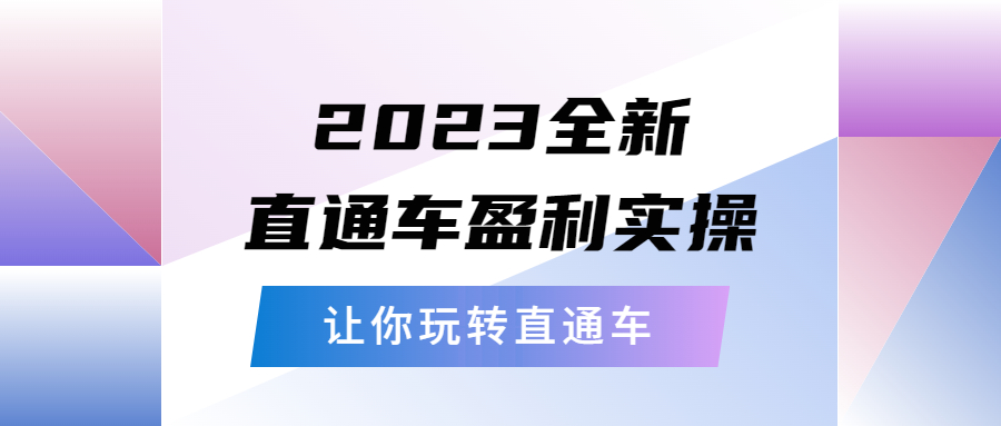 （5714期）2023全新直通车·盈利实操：从底层，策略到搭建，让你玩转直通车-桐创网