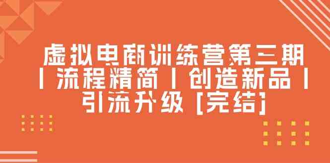 虚拟电商训练营第三期丨流程精简丨创造新品丨引流升级 [完结]-桐创网