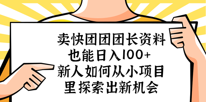 （5535期）卖快团团团长资料也能日入100+ 新人如何从小项目里探索出新机会-桐创网