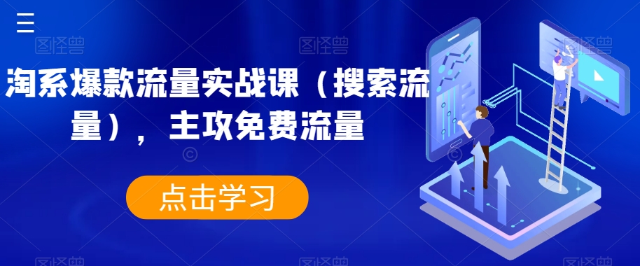 淘系爆款流量实战课（搜索流量），主攻免费流量-桐创网