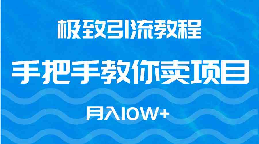 （9265期）极致引流教程，手把手教你卖项目，月入10W+-桐创网