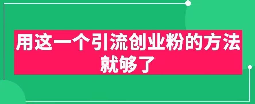 用这一个引流创业粉的方法就够了，PPT短视频引流创业粉【揭秘】-桐创网