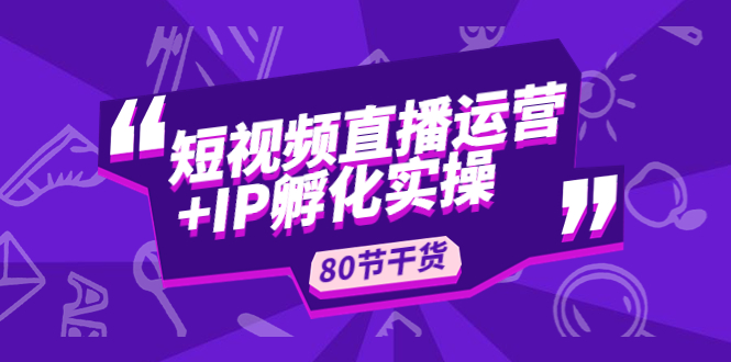 （4973期）短视频直播运营+IP孵化实战：80节干货实操分享-桐创网