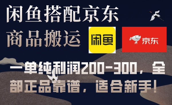 （7892期）闲鱼搭配京东备份库搬运，一单纯利润200-300，全部正品靠谱，适合新手！-桐创网