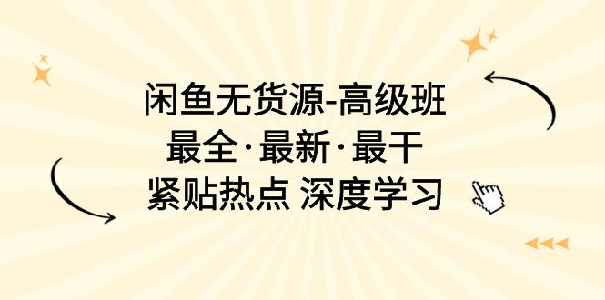 （10886期）闲鱼无货源-高级班，最全·最新·最干，紧贴热点 深度学习（17节课）-桐创网