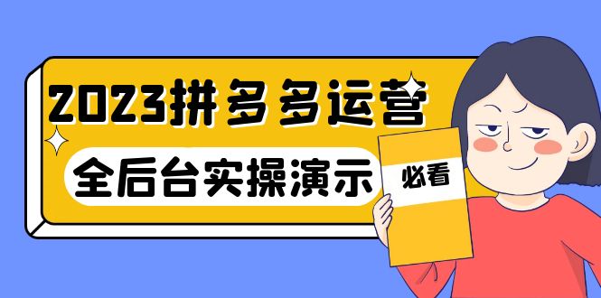 （6152期）2023拼多多·运营：14节干货实战课，拒绝-口嗨，全后台实操演示-桐创网