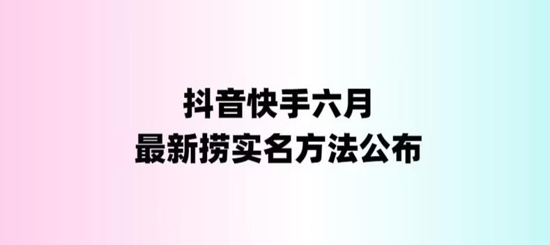 （6061期）外面收费1800的最新快手抖音捞实名方法，会员自测【随时失效】-桐创网