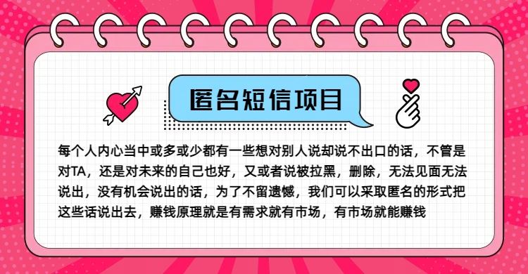 冷门小众赚钱项目，匿名短信，玩转信息差，月入五位数【揭秘】-桐创网