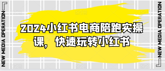 2024小红书电商陪跑实操课，快速玩转小红书，超过20节精细化课程-桐创网