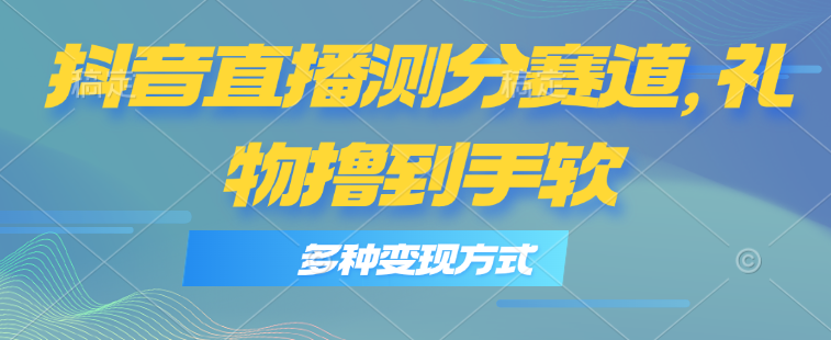 （11380期）抖音直播测分赛道，多种变现方式，轻松日入1000+-桐创网