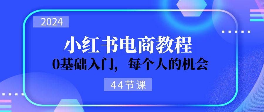 （11532期）2024从0-1学习小红书电商，0基础入门，每个人的机会（44节）-桐创网