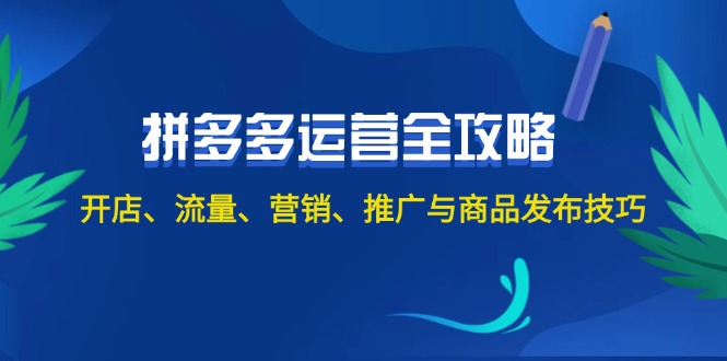 （12264期）2024拼多多运营全攻略：开店、流量、营销、推广与商品发布技巧（无水印）-桐创网