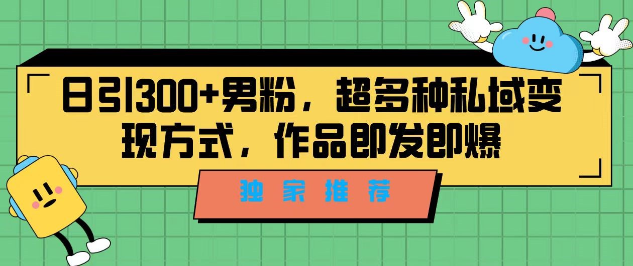 独家推荐！日引300+精准男性粉丝，分类风格视频新玩法2.0！变现超级快-桐创网