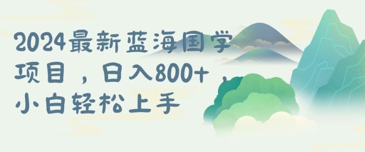 国学项目，长期蓝海可矩阵，从0-1的过程【揭秘】-桐创网