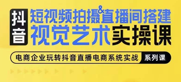 短视频拍摄&直播间搭建视觉艺术实操课，手把手场景演绎，从0-1短视频实操课-桐创网