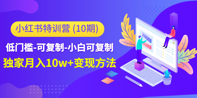 （4553期）小红书特训营（第10期）低门槛-可复制-小白可复制-独家月入10w+变现方法-桐创网