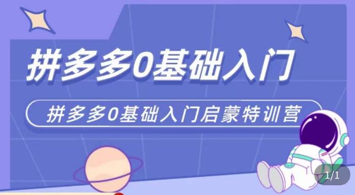 六一电商·拼多多运营0-1实操特训营，拼多多从基础到进阶的可实操玩法-桐创网