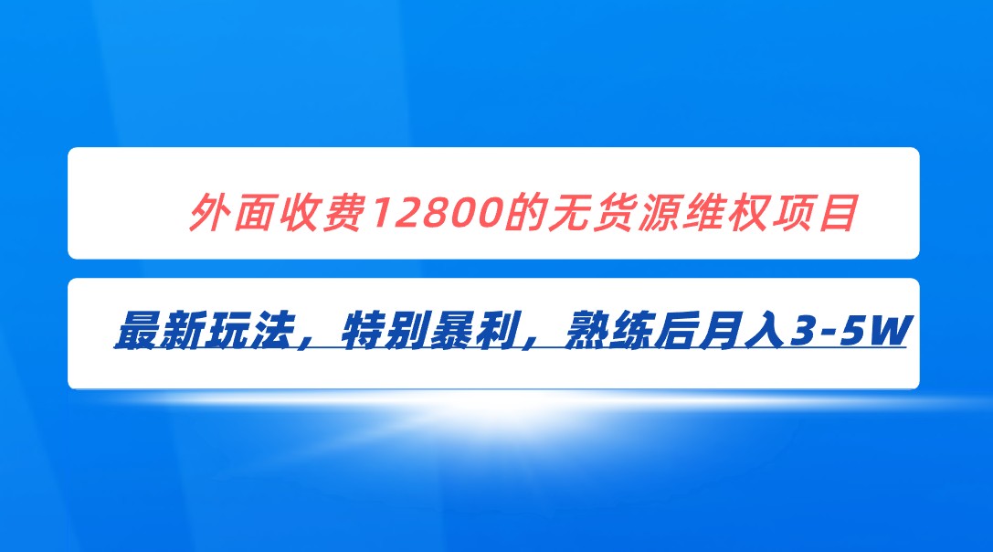 全网首发！外面收费12800的无货源维权最新暴利玩法，轻松月入3-5W-桐创网