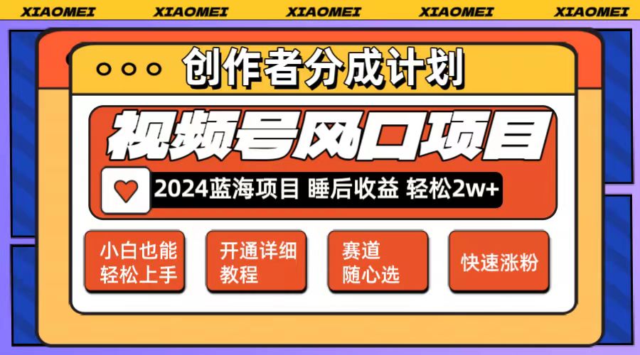 （12084期）微信视频号大风口项目 轻松月入2w+ 多赛道选择，可矩阵，玩法简单轻松上手-桐创网