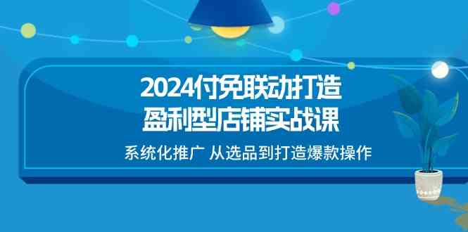 2024付免联动打造盈利型店铺实战课，系统化推广 从选品到打造爆款操作-桐创网