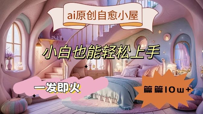 ai原创治愈小屋，小白也能轻松上手，一发即火，篇篇10w+【揭秘】-桐创网