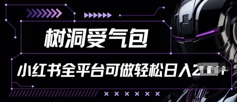 小红书等全平台树洞受气包项目，轻松日入一两张-桐创网