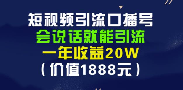 安妈·短视频引流口播号，会说话就能引流，一年收益20W（价值1888元）-桐创网