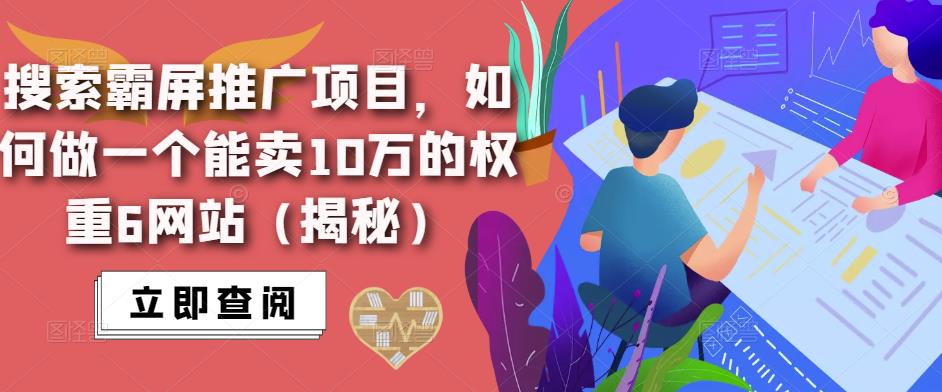 搜索霸屏推广项目，如何做一个能卖10万的权重6网站（揭秘）-桐创网