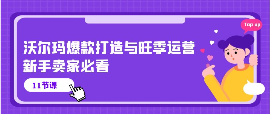 （10660期）沃尔玛 爆款打造与旺季运营，新手卖家必看（11节视频课）-桐创网