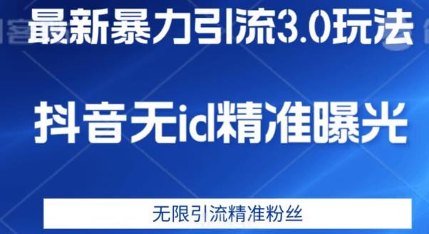 最新暴力引流3.0版本，抖音无id暴力引流各行业精准用户-桐创网