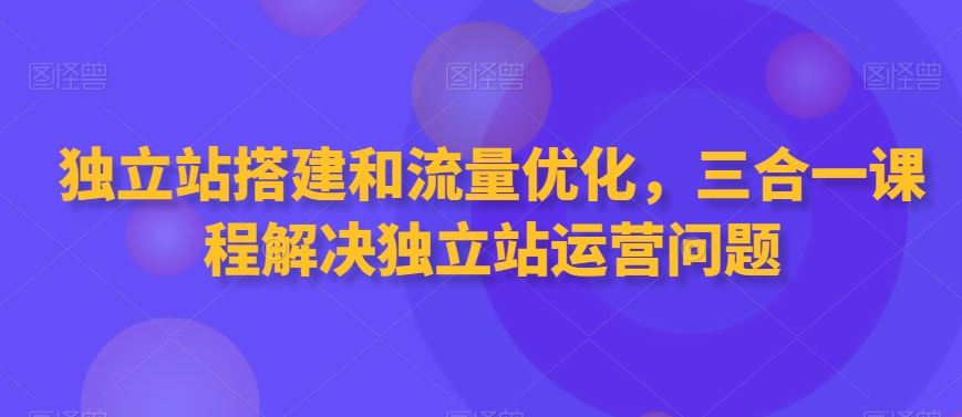 独立站搭建和流量优化，三合一课程解决独立站运营问题-桐创网