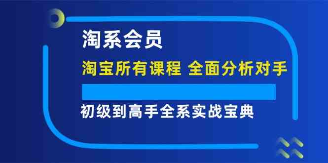 淘系会员初级到高手全系实战宝典【淘宝所有课程，全面分析对手】-桐创网