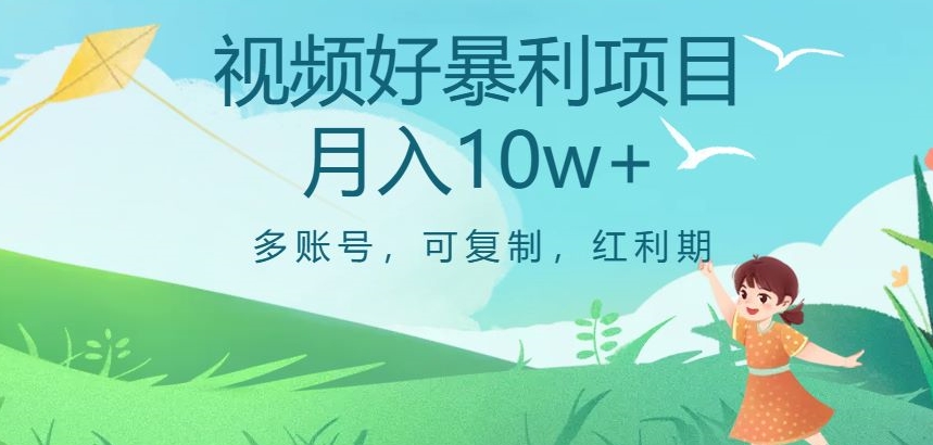 视频号暴利项目，多账号，可复制，红利期，月入10w+【揭秘】-桐创网