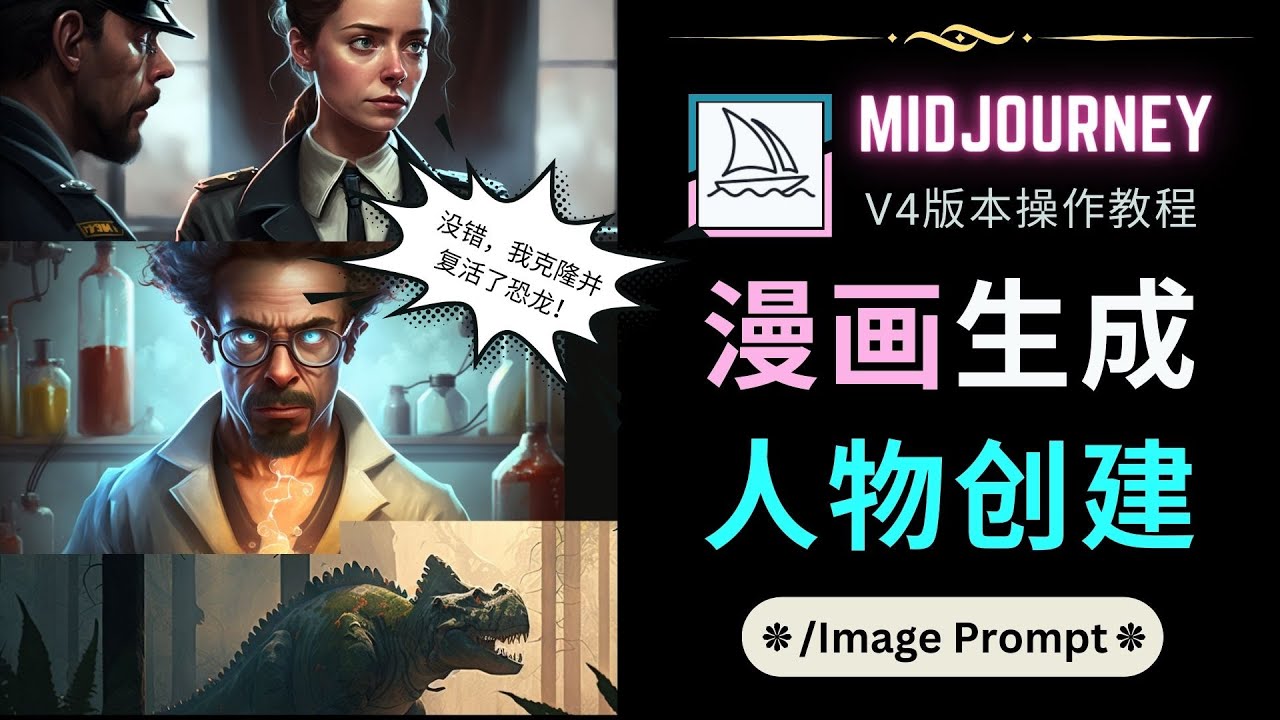 （4899期）Midjourney V4版本操作教程：2个简单参数，完成漫画生成，人物创建-桐创网