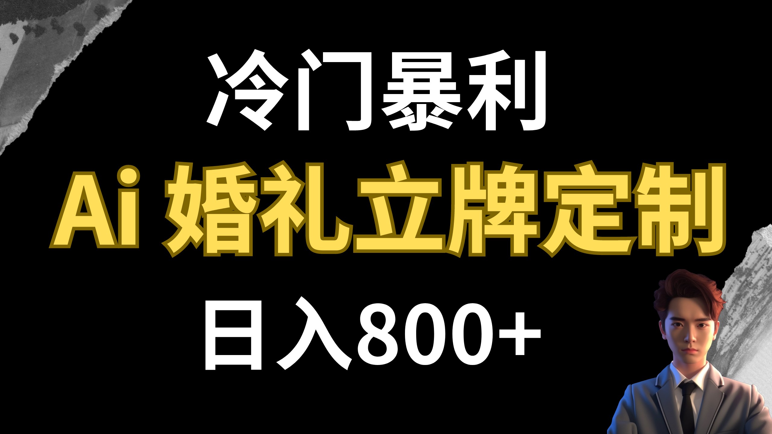 （7770期）冷门暴利项目 AI婚礼立牌定制 日入800+-桐创网