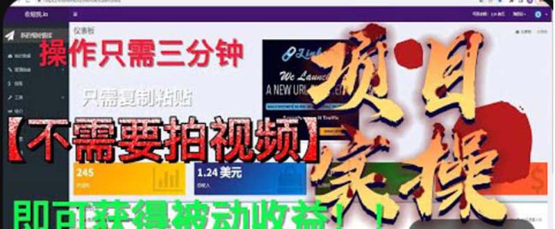 （6047期）最新国外掘金项目 不需要拍视频 即可获得被动收益 只需操作3分钟实现躺赚-桐创网