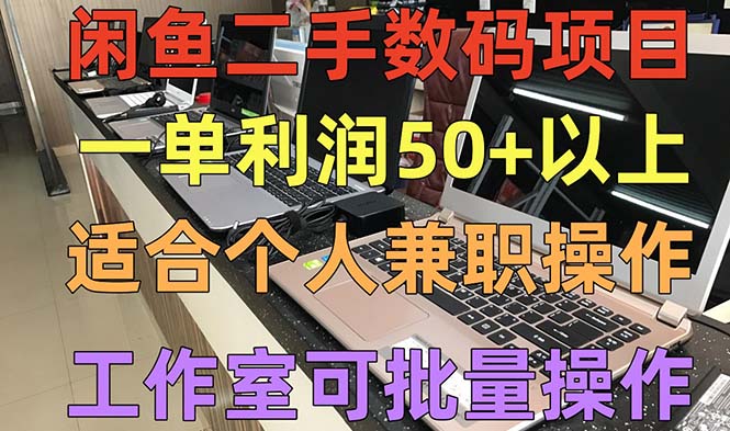 （5275期）闲鱼二手数码项目，个人副业低保收入一单50+以上，工作室批量放大操作-桐创网