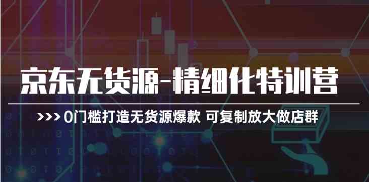 京东无货源精细化特训营，0门槛打造无货源爆款，可复制放大做店群-桐创网