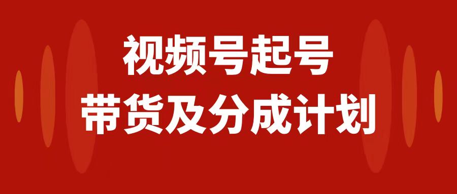 （7944期）视频号快速起号，分成计划及带货，0-1起盘、运营、变现玩法，日入1000+-桐创网