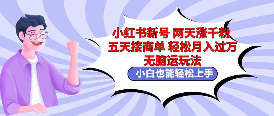 （9239期）小红书新号两天涨千粉五天接商单轻松月入过万 无脑搬运玩法 小白也能轻…-桐创网