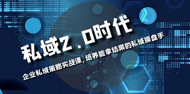 （8291期）私域-2.0时代：企业私域策略实战课，培养能拿结果的私域操盘手-桐创网